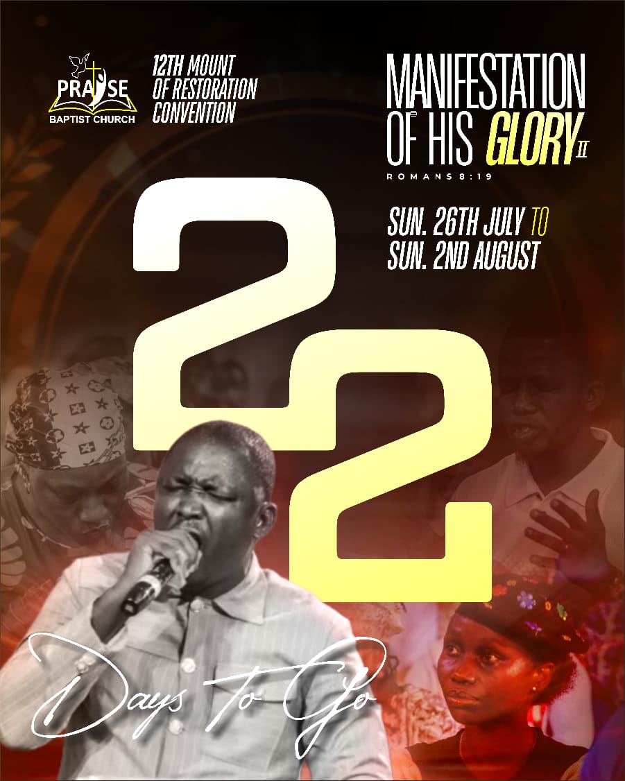 praisebchurch's tweet photo. 22 days to go! 🔥
The countdown is on! Join us for the 12th Mount of Restoration Convention as we experience the Manifestation of His Glory II.
Come expectant. God is set to do amazing things!
#MOR2026 #ManifestationOfHisGlory #PraiseBC #PraiseBaptistChurch https://t.co/mtFLwqRGUi