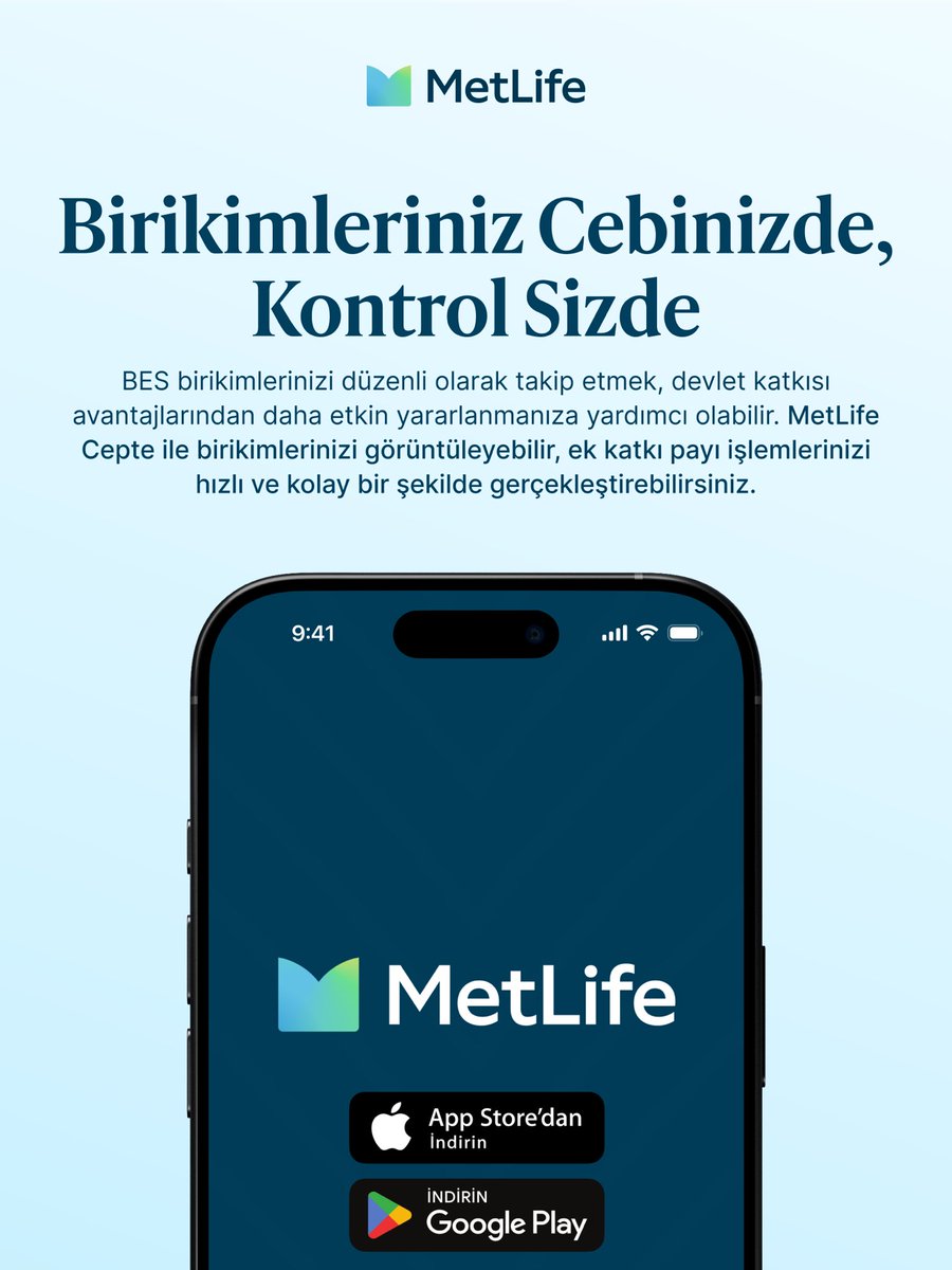 MetLifeTR's tweet photo. MetLife Cepte ile birikimlerinizi görüntüleyebilir, ek katkı payı işlemlerinizi hızlı ve pratik bir şekilde gerçekleştirebilirsiniz.
Birikimleriniz cebinizde, kontrol sizde.
#MetLife #MetLifeCepte #BES #Birikim #DevletKatkısı https://t.co/PgKzKb5Shz