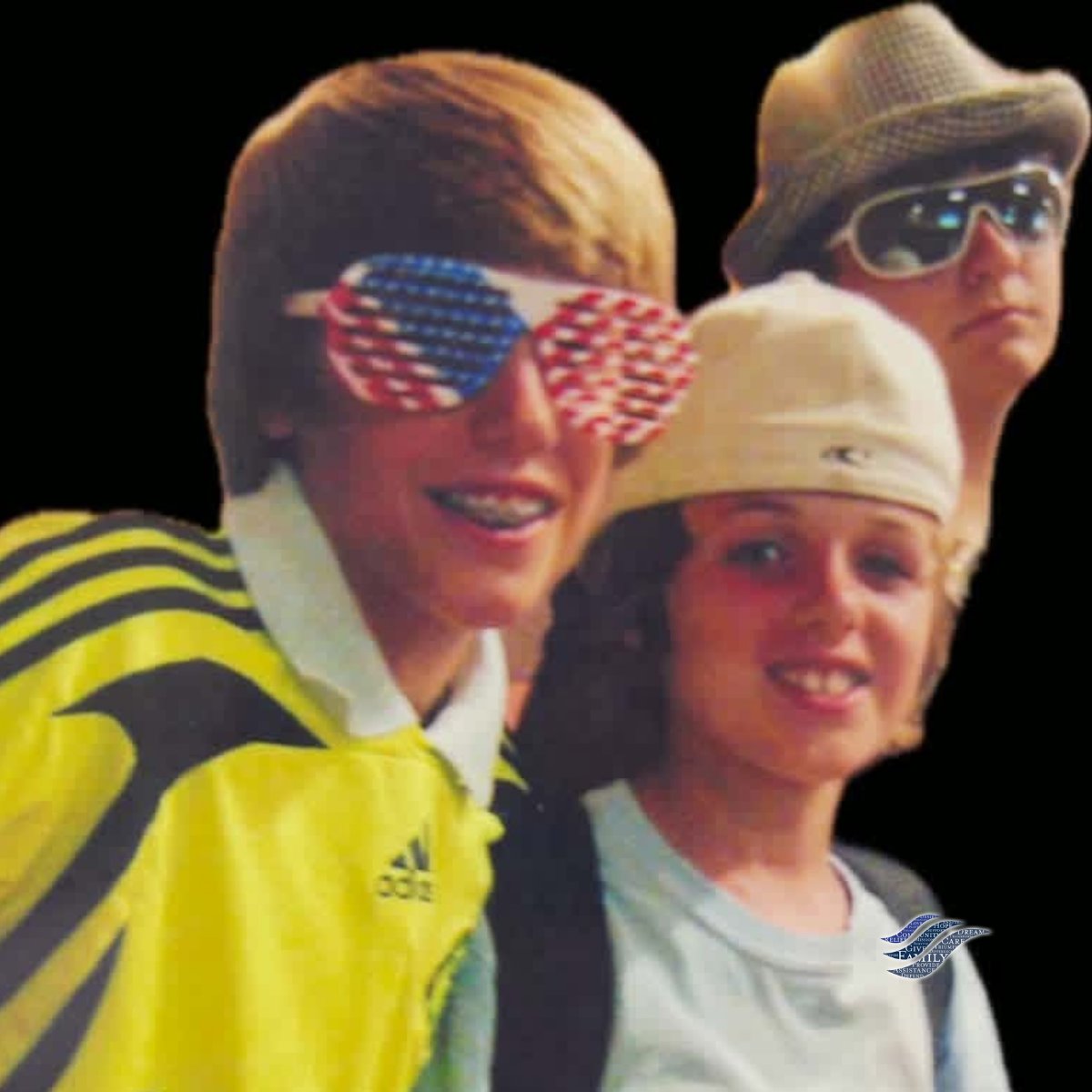 BTFoundation17's tweet photo. Just checking in! How was everyone's 4th of July???? Anyone have any pictures to share?

Check out this blast from the past! Brandon sporting 4th of July shades. 

Stay cool, everyone! https://t.co/o5ke1XLR9F