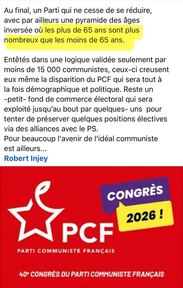 RefractaireFR's tweet photo. Retrouvez ici, le bilan de Roussel à la tête du PCF depuis 2018 :

-2% à toutes les élections nationales.

- 12 000 militants ont fuit le parti.

- la majorité de ceux qui restent ont plus de 65 ans.

J’ai hâte de voir la suite, je peux résilier mon abonnement Netflix 🍿🍿🍿 https://t.co/PQhahs8t3P