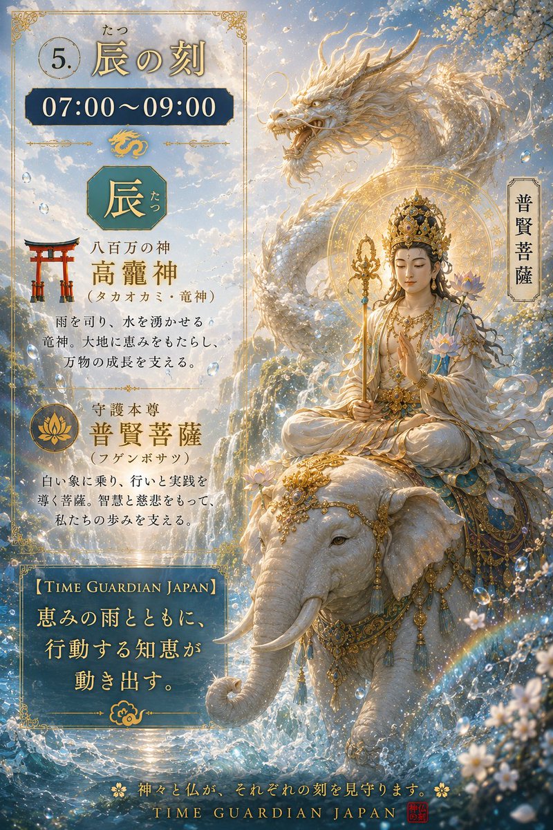 🕖 07:00｜辰の刻 ここからは、 時の守護者 ― 神仏の刻 ― 🐉 辰の刻 07