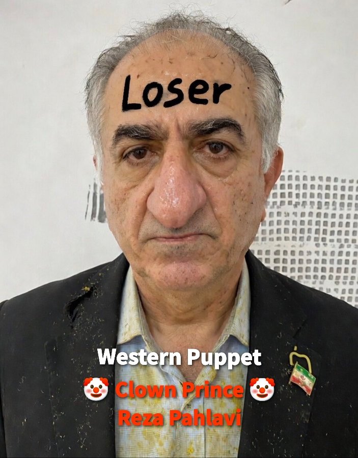BigBossInsight's tweet photo. @SHIRDELGUARD @PahlaviReza Clown @PahlaviReza 🤣 https://t.co/kbRWckmwdB