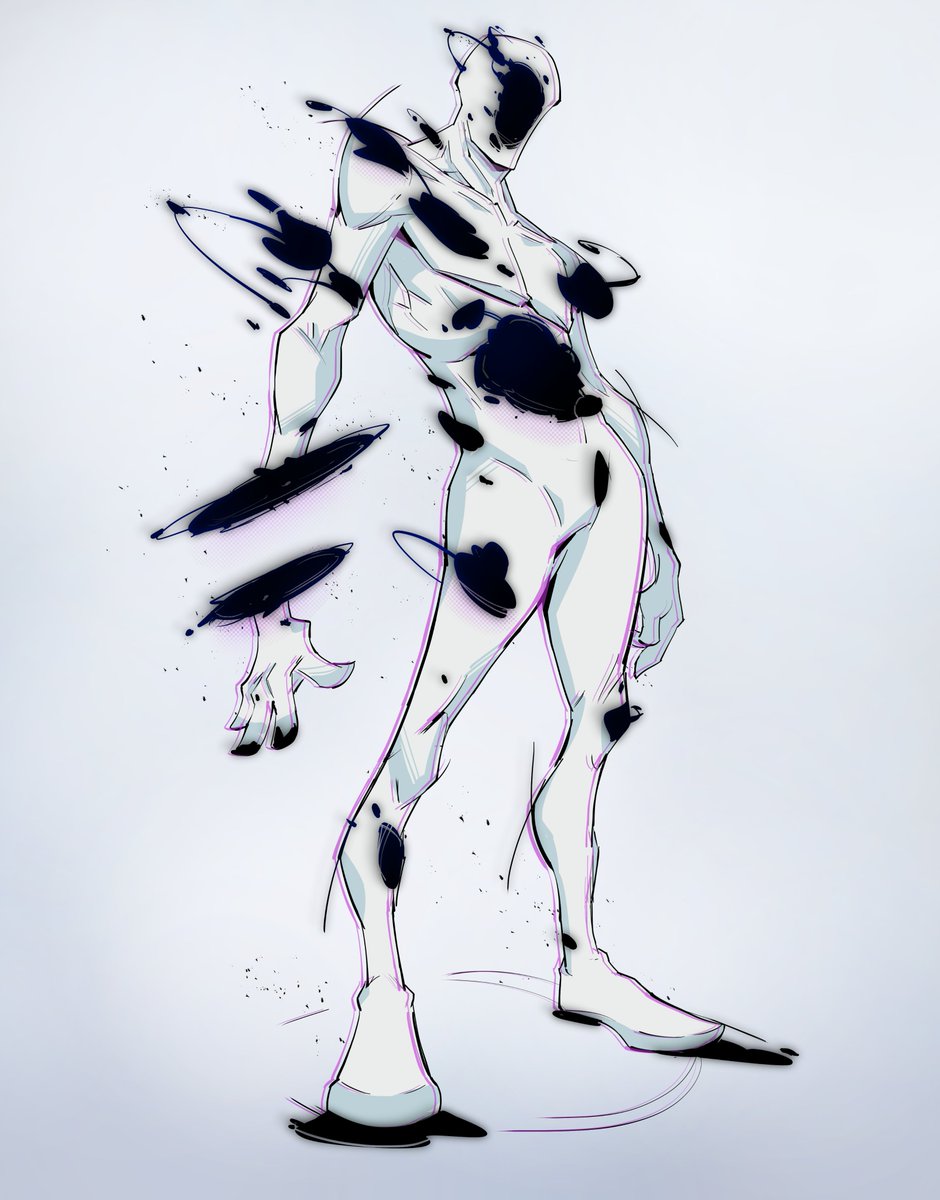 Blaz__art's tweet photo. I rewatched The Spider-Verse, so I drew The Spot ⚫️⚪️ https://t.co/rqyW4hmN6Q
