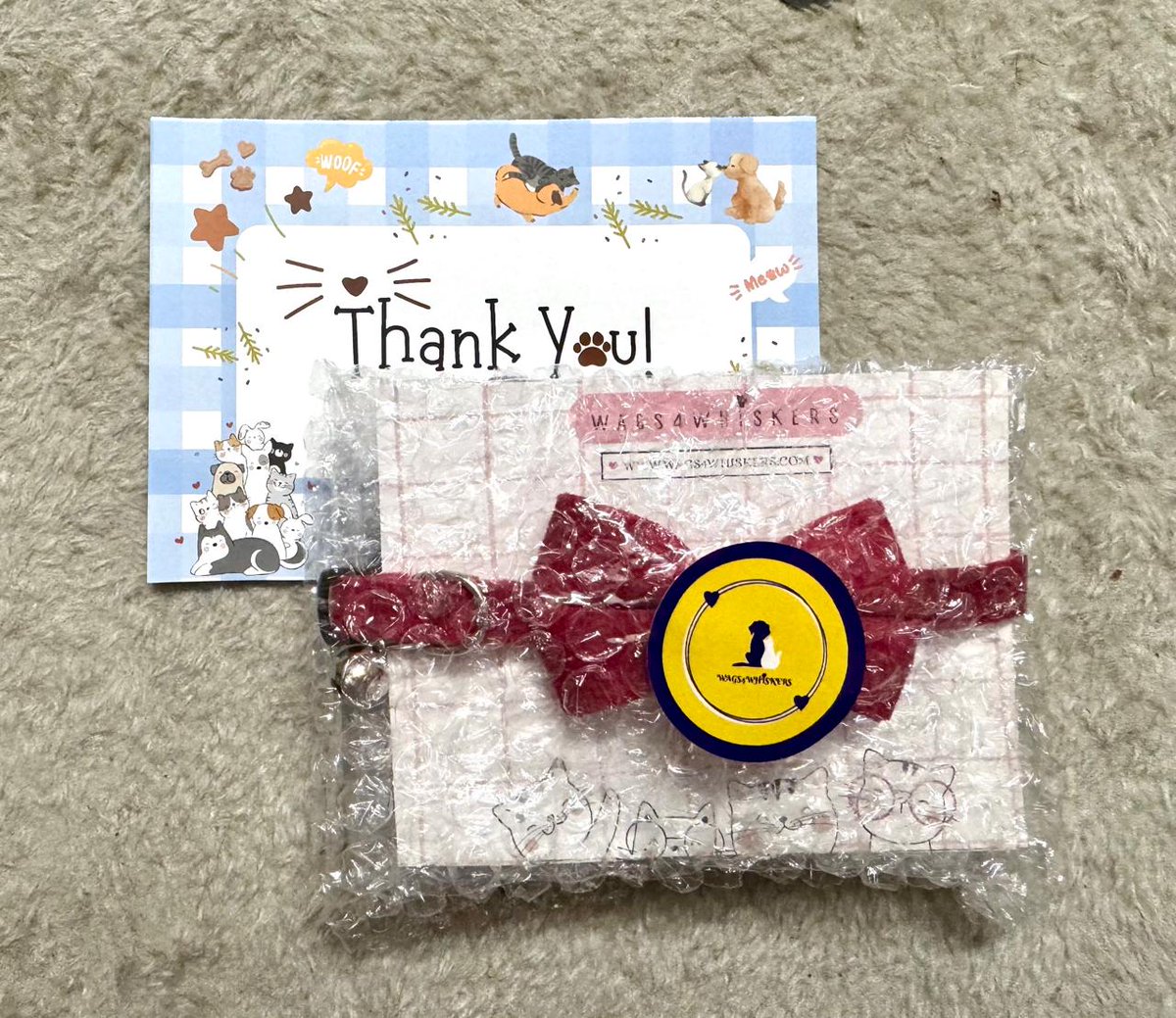 Wags4W's tweet photo. One more happy kitty wearing a Wags4Whiskers cat collar. 💛 

Thank you for your order and for supporting our small business! 

Visit our website to explore our collection of stylish pet accessories.
https://t.co/G8MFTcP2yq

#Wags4Whiskers #CatCollar #CatAccessories #CatLovers https://t.co/j3mdDlMQuE