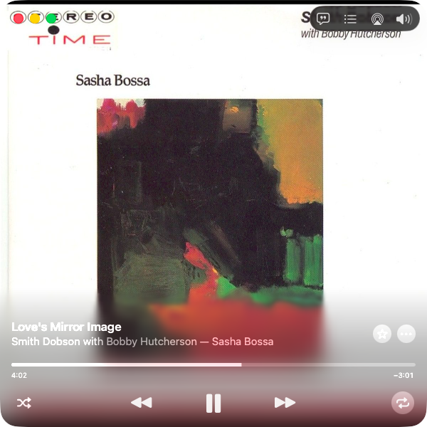 lnrrlnr's tweet photo. [Sasha Bossa / Smith Dobson with Bobby Hutcherson]
1988年。Smithの端正なピアノと歌声、Bobbyのモーダルで涼しげなヴィブラフォンが絡み合う。80sの西海岸らしい透明感と夜明けのラウンジ感が心地よい粋な一枚。是非。
今日もお疲れ様でした。今宵もよい夢を🌙
#今日のおやすみミュージック https://t.co/a2yWSpmod1
