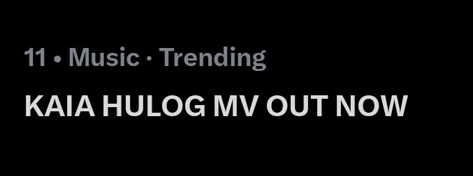 cbkjpg's tweet photo. we're now trending at #11!! top 10 next??  

KAIA HULOG MV OUT NOW
#kaia #hulogbykaia https://t.co/yCezrpMoq2