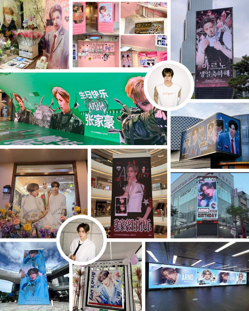 arrghno_O's tweet photo. The amount of birthday ads, cafe and flower shop events for Arno’s birthday is so heart warming 💜 

Zhang Jiahao, Arno you are so loved 💜💋 https://t.co/9BphbFpTHo