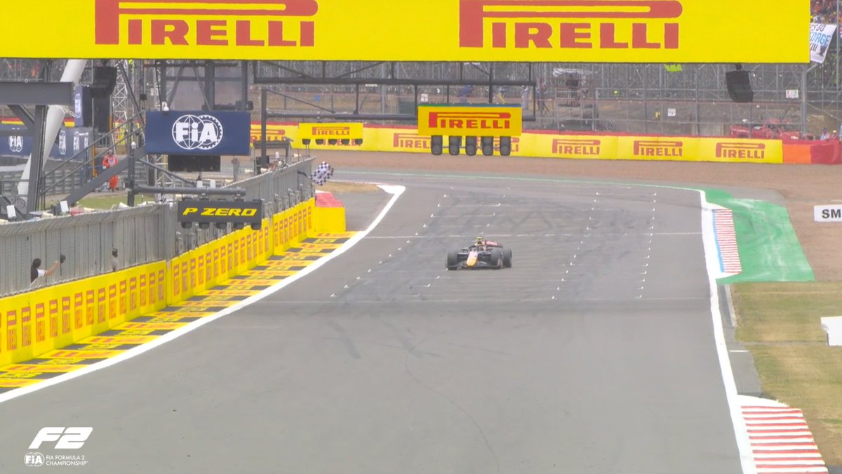 Formula2's tweet photo. For the SIXTH time this season, Nikoa Tsolov sees the chequered flag first 🏁

#F2 #BritishGP https://t.co/KCmZb3MipQ