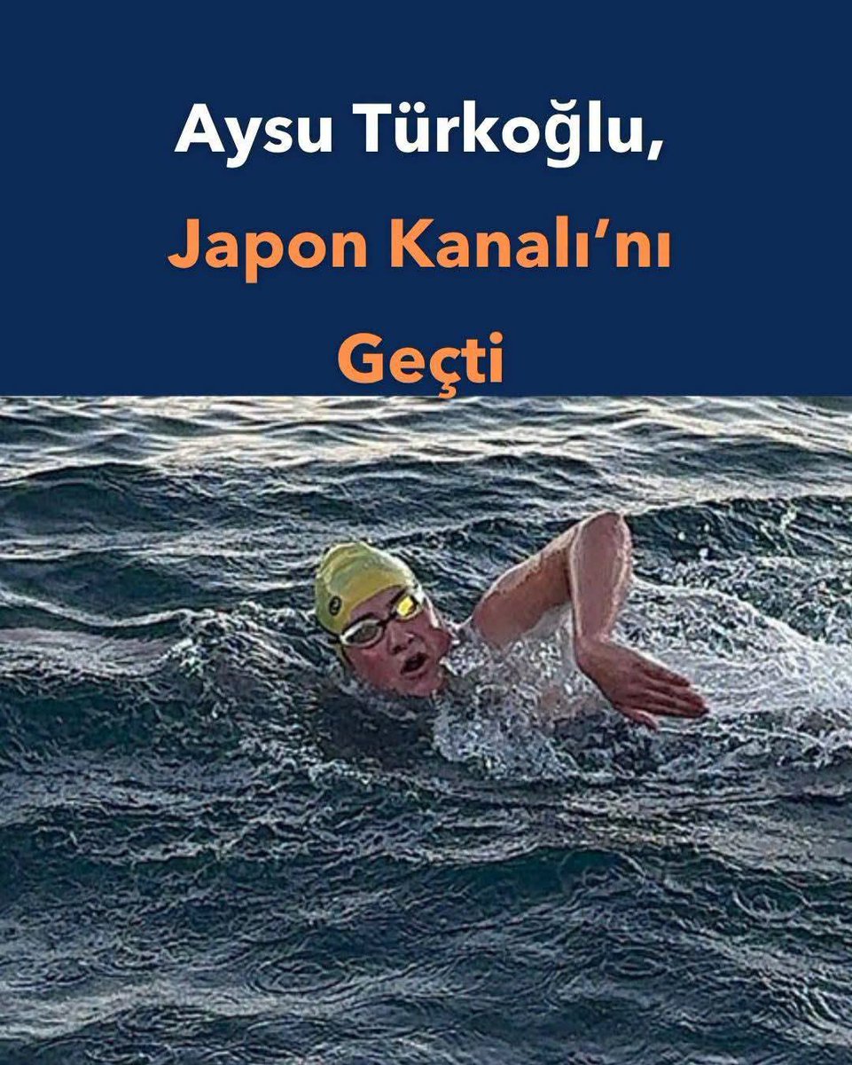 aysel57s's tweet photo. 25 yaşındaki açık su yüzücüsü Aysu Türkoğlu, dünyanın en prestijli açık su yüzme serisi Ocean's Seven'ın 
6. ayağı olan Tsugaru Kanalı'nı 13 saat 44 dakikada geçti ve bu başarıya ulaşan en genç Türk sporcu unvanını kazandı. 
HEDEF
 Cebelitarık Boğazı https://t.co/HOHDQtiOZJ