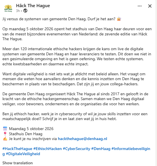 xxByte's tweet photo. Hackers of NL,
this one is for you

As a winner of the previous editions. I highly recommend this contest. It's for a good cause, great way to tap into the community and show your skills.

#netherlands #hacking #infosec https://t.co/20WPiAnZzX