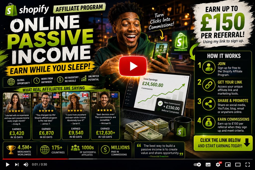 APADVERTS's tweet photo. @official_Gegeh Work from home.
Full Guide🔗: https://t.co/JuwITi2kqM

AFFILIATE (SHOPIFY):
Create premium Shopify Account: https://t.co/1yKQAhYWaA
Setup an https://t.co/q6vBNuxyBj account. Find Shopify brand - Create, Share and Promote Affiliate link and earn commissions up to £150. https://t.co/6TMFy0hVLg