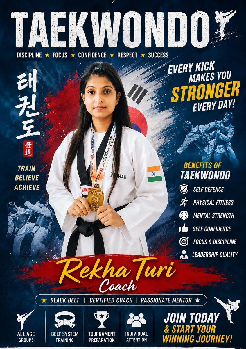 RekhaTuri's tweet photo. Taekwondo training  teacher https://t.co/7vCRqXeMNC