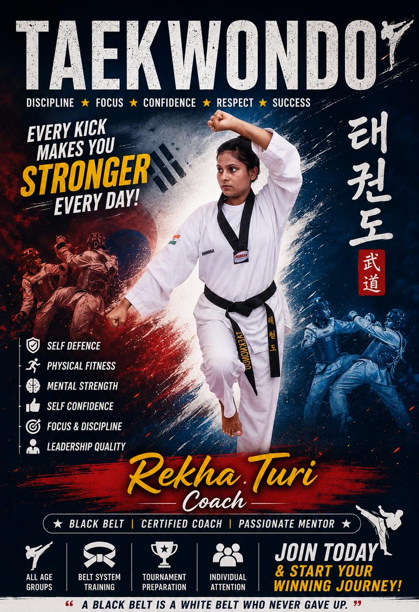 RekhaTuri's tweet photo. Taekwondo training  teacher https://t.co/7vCRqXeMNC