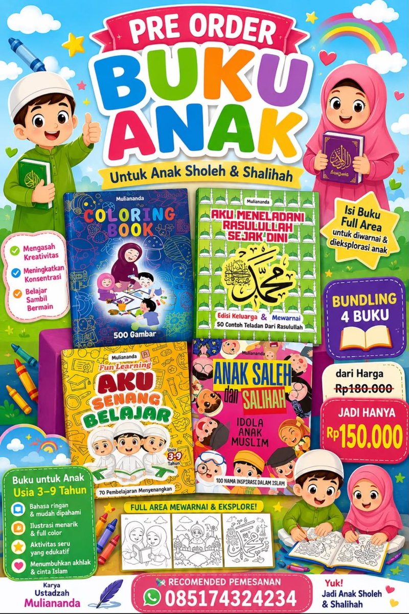 perspactive_'s tweet photo. Keren bgt ini ustazah.

Bikin buku pelajaran utk anaknya. Ternyata banyak peminatnya.
___
Sy terpikir, ini bisa jadi inspirasi utk passive income nanti pas nikah. https://t.co/u5EHL1U5Hp