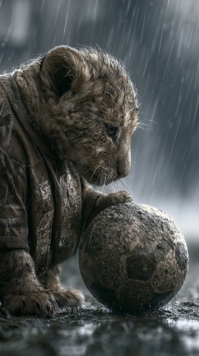 Noah126v's tweet photo. A lion and a soccer ball https://t.co/KUK5boRKrc