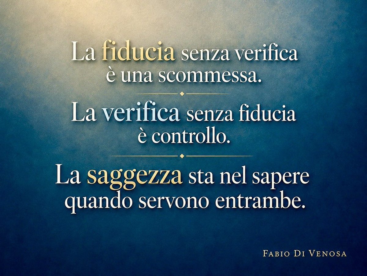 DetectiveMilano's tweet photo. “La fiducia senza verifica è una scommessa. La verifica senza fiducia è controllo. La saggezza sta nel sapere quando servono entrambe.” 
Cit. Fabio Di Venosa

#investigazioni #investigatore #investigatoreprivato https://t.co/ZY1g1brL2O