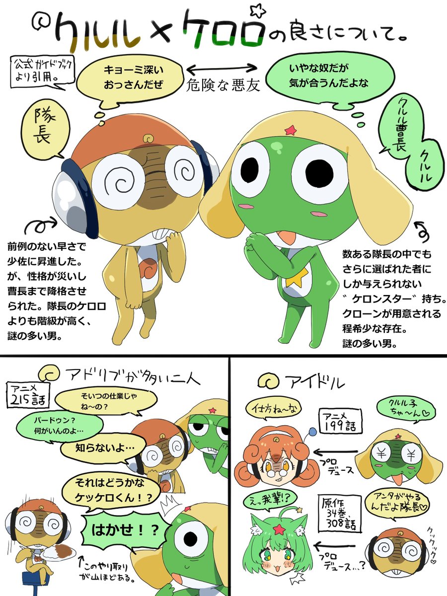 kLkRno_1's tweet photo. おい！！！クルとケロの良さを知って下さい！！！！ https://t.co/Ae2gpM2MU4