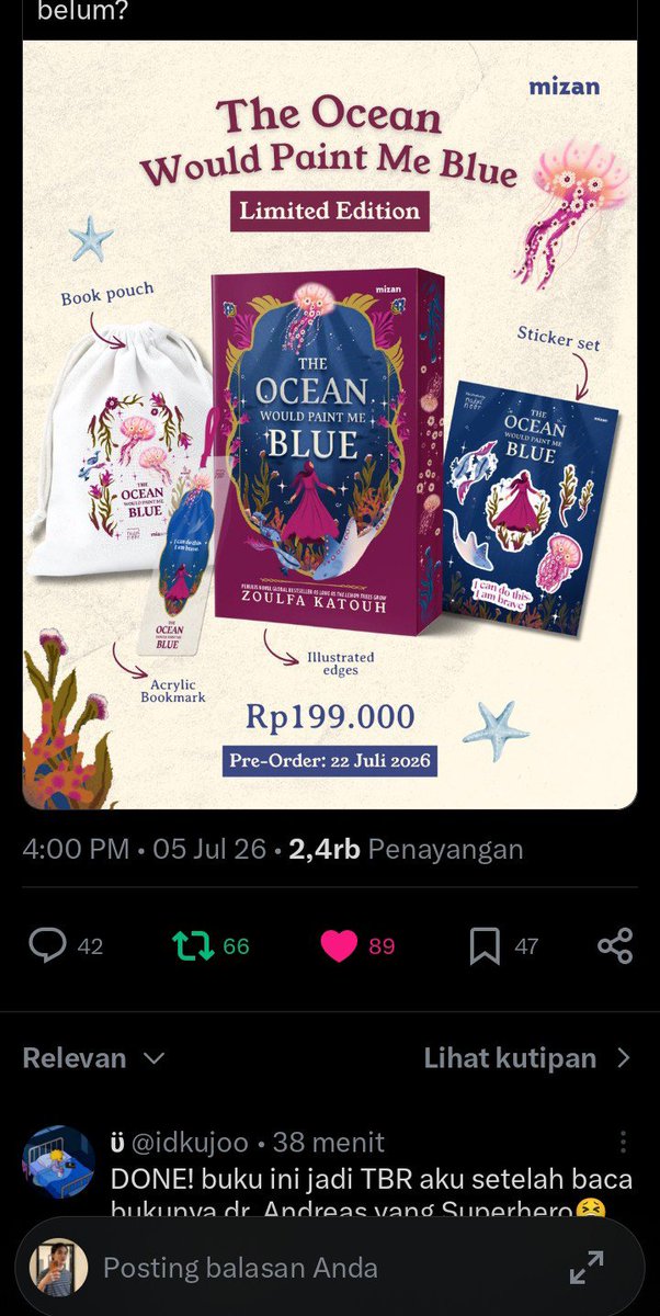 leejrnoo's tweet photo. @PenerbitMizan done min, ayo ikutan @stormwhut @seandseanshine @starwynie izin tag yaa https://t.co/KXe8bMfLHd