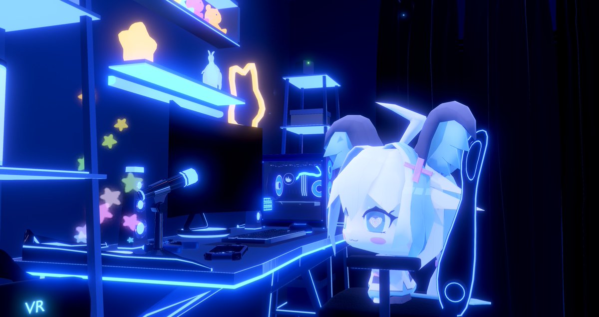 juiceboxh3ro's tweet photo. i got her into VSeeFace, VRChat, and Warudo 🥳
...now to go back and figure out a proper face and shape keys 😰 https://t.co/IdUneLgVkR
