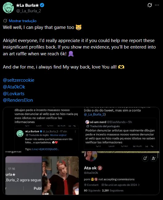 RendersElon's tweet photo. @R17uwu @Ryulveon And on top of thar some days ago some people did the same things (report the account).
But he saw that in told followers to report it, and to attacked the account. https://t.co/NAox1GpRJj