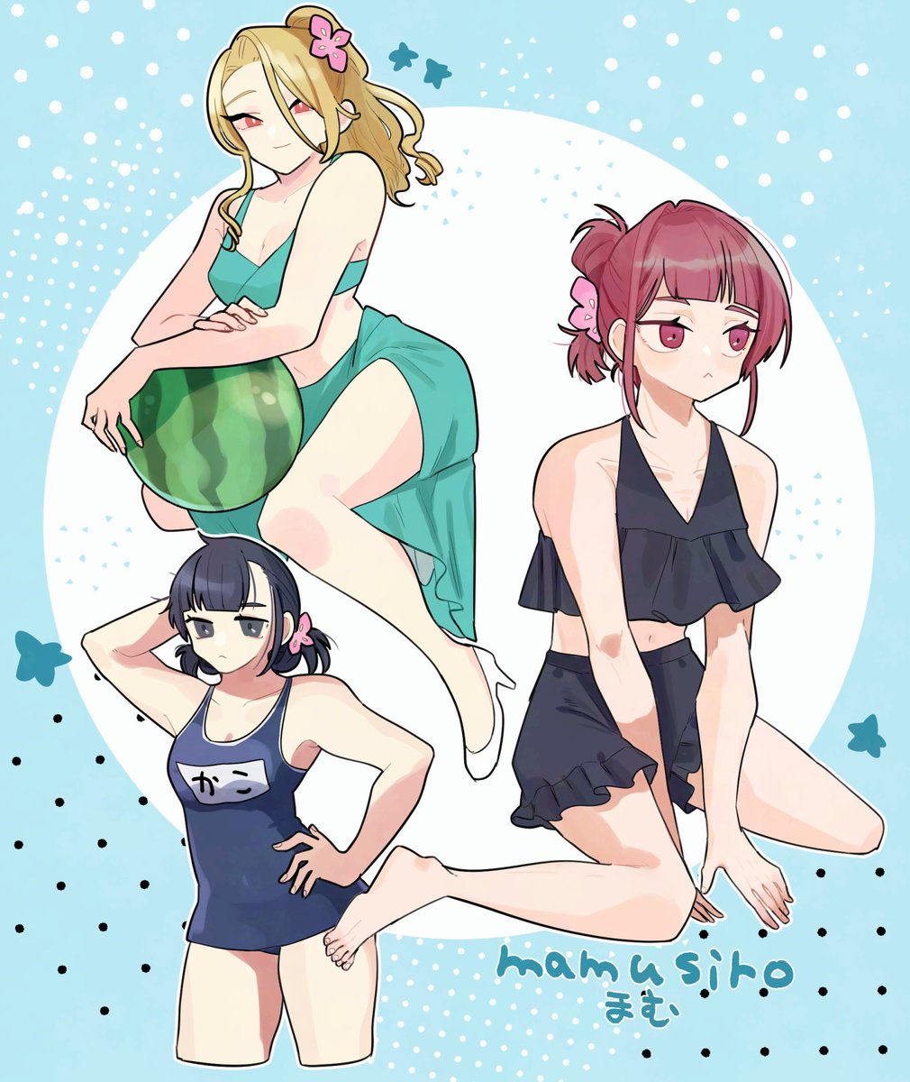 mamu_siro's tweet photo. 水着回　#やばたにファンアート https://t.co/VwCLbrb3cX