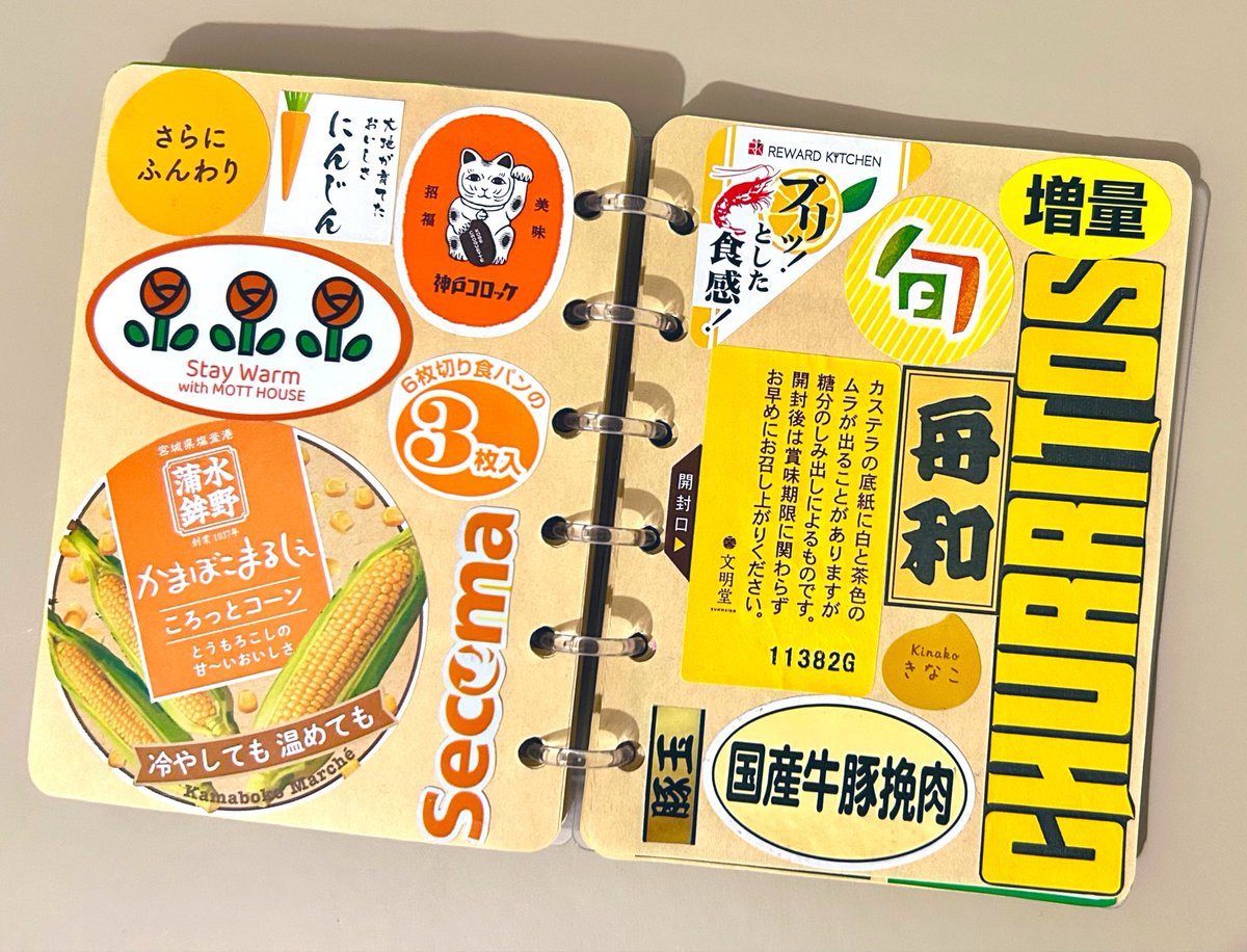 最近の販促物手帳✂📓 #手帳 #ジャンクジャーナル #scrapbooking
