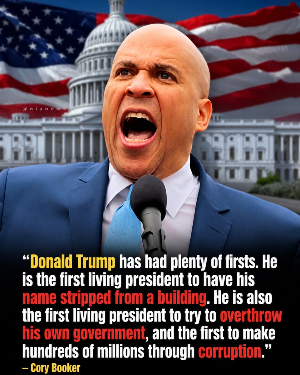 HazelLiaqa4848's tweet photo. 🚨Cory Booker claims Trump made hundreds of millions through corruption… Prove it or shut up??

Do you agree with him?
🅰️Yes
🅱️No
Be honest! https://t.co/QZsr67yzDZ