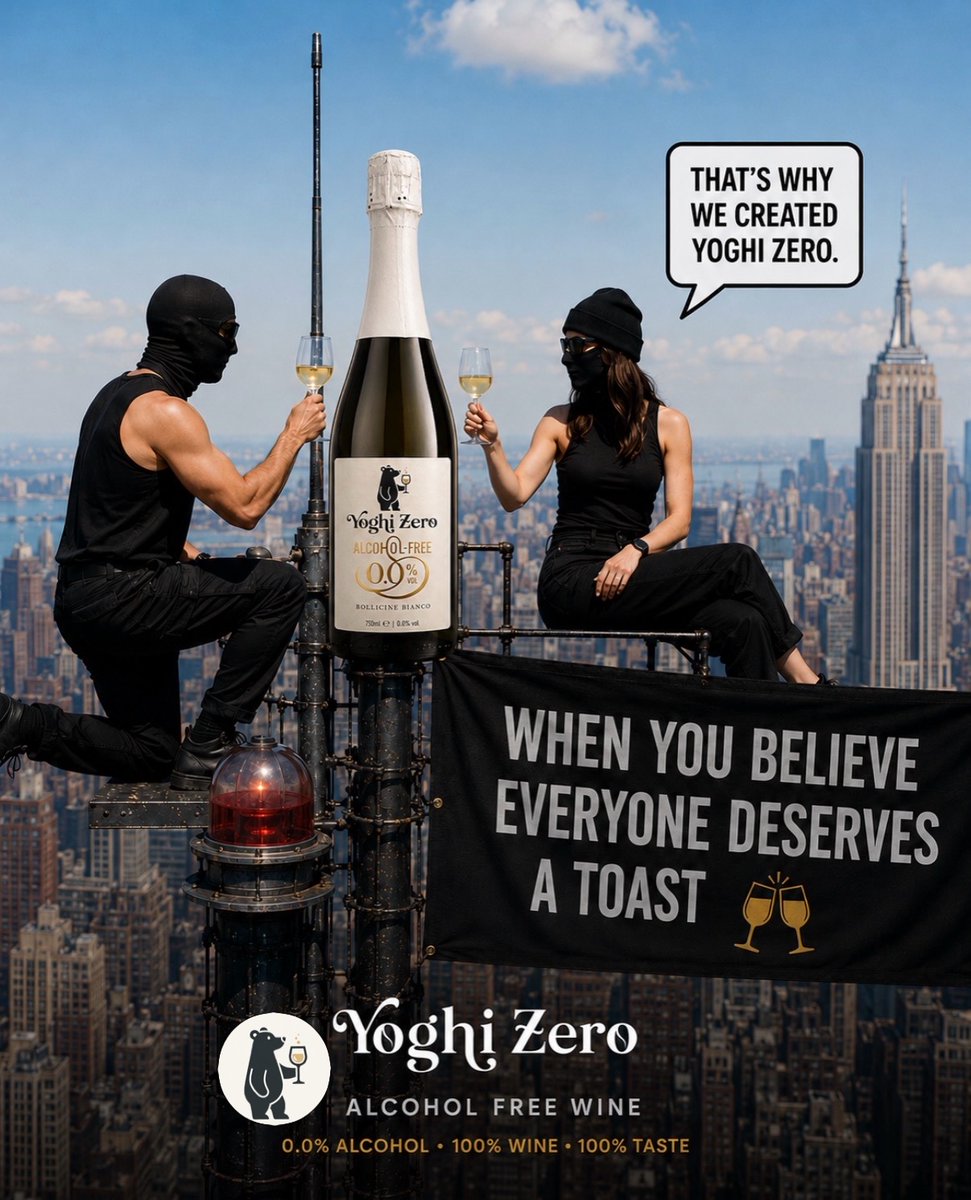 YoghiZero's tweet photo. Let's settle the debate. 👇
❓ Does alcohol-free wine taste like wine?
Our answer is simple:
Taste it and decide for yourself.
🍷 0.0% Alcohol
🍇 100% Wine
❤️ 100% Taste
Would you give it a try? 
#YoghiZero #AlcoholFreeWine #NonAlcoholicWine #WineWithoutAlcohol #DealcoholizedWine https://t.co/e8m30RnkrR