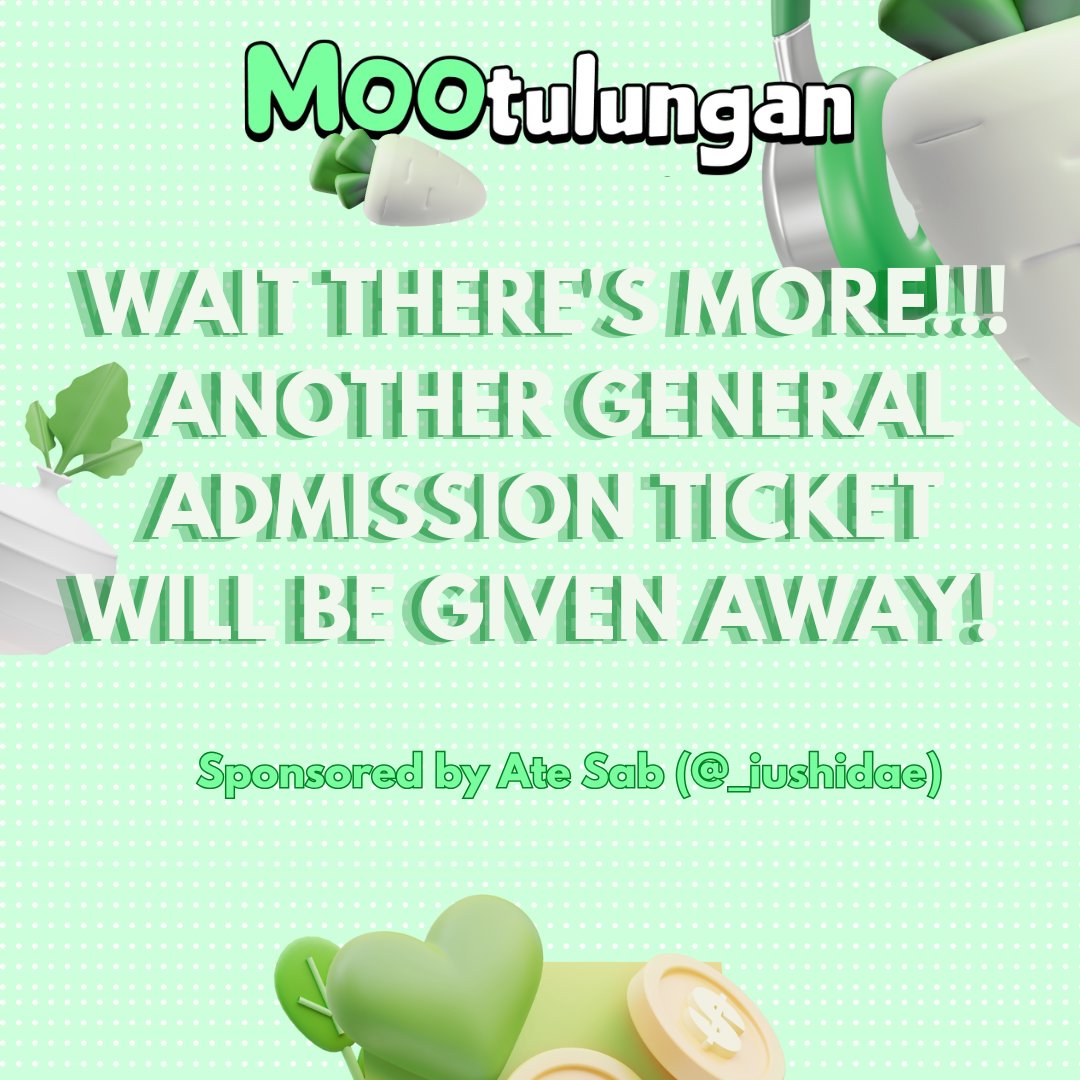 MooTulungan's tweet photo. @_iushidae 💥PASABOGCH KA, ATE SAB!💥

We’ve got THREE (3) MAMAMOO 4WARD CONCERT TICKETS to give away!

🏆 1 Patron Ticket
🎟️ 2 General Ad Tickets

A huge thank you to Pinakamasikip at Pinakamasarap Ate Sab(@_iushidae) for sponsoring another General Admission ticket!💚

Good luck, Moomoos! https://t.co/8rsXZM586x