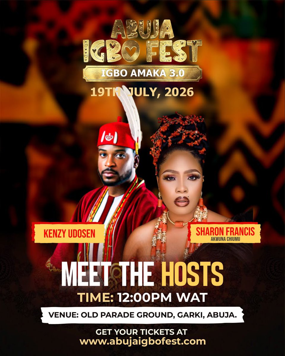 IgboHistoFacts's tweet photo. “We gather because it is good for kinsmen to do so.”

The #AbujaIgboFest is almost here—a celebration of Ndi Igbo, our food, culture, and rich heritage.

Ndi Igbo in Abuja, make plans to attend this great event.

Sunday, July 19, 2026. ⏰ 12 PM
Old Parade Ground, Garki, Abuja. https://t.co/XmTVtms8VA