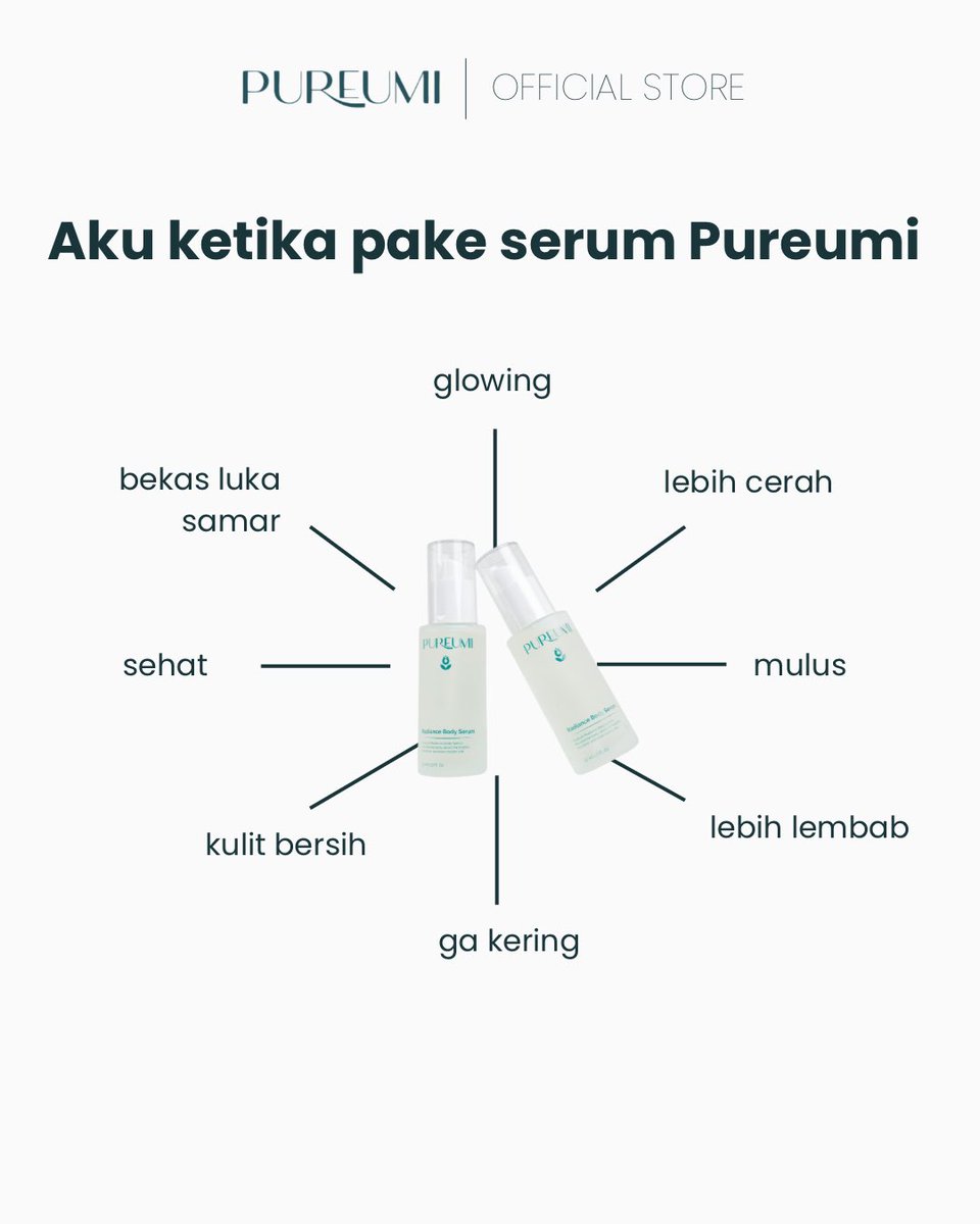 Pureumiofficial's tweet photo. Kalau satu produk bisa kasih banyak alasan buat jatuh cinta, why not?
Pureumi Body Radiance Serum for your everyday glow๐ค
#pureumi
#bodytoner
#bodycare
#beautyineverydrop
#pureumixfajri https://t.co/hjpI8TgMo3
