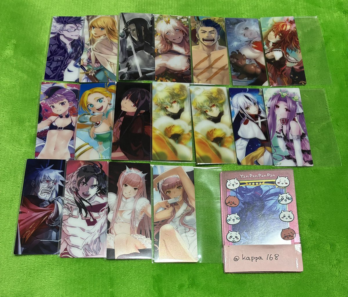 kappa168's tweet photo. 【交換•譲渡】FGO 最終再臨展 編成画面風カード 入場特典ステッカー

【譲】
画像1〜8枚目
リリス オベロン マシュ エミヤ マーリン クーフーリン 子ギル 徐福 アルトリアオルタ(水着) バサトリア 河上 ネモ マンドリカルド

【求】
300円＋送料
インドラ

郵送のみ
→ https://t.co/Od8Hgp842p