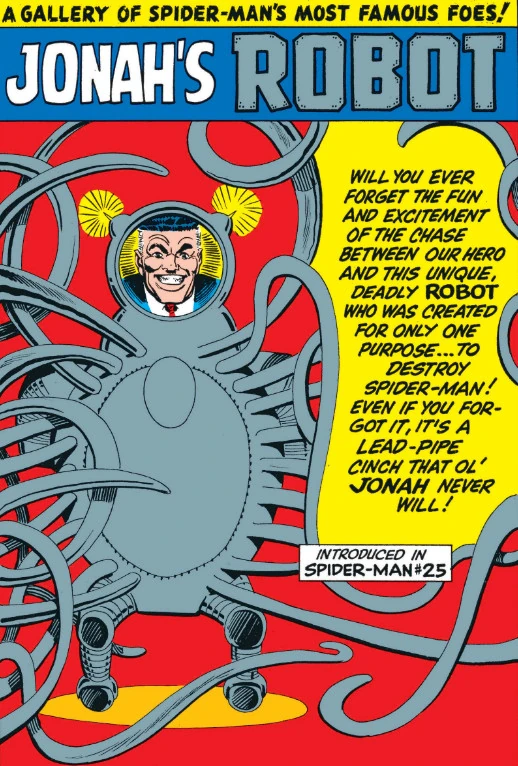 itsOmak_'s tweet photo. acting like jonah didn't do shit similar to this back in the day during the ditko era with the spider-slayer https://t.co/akKy3Zfa6B