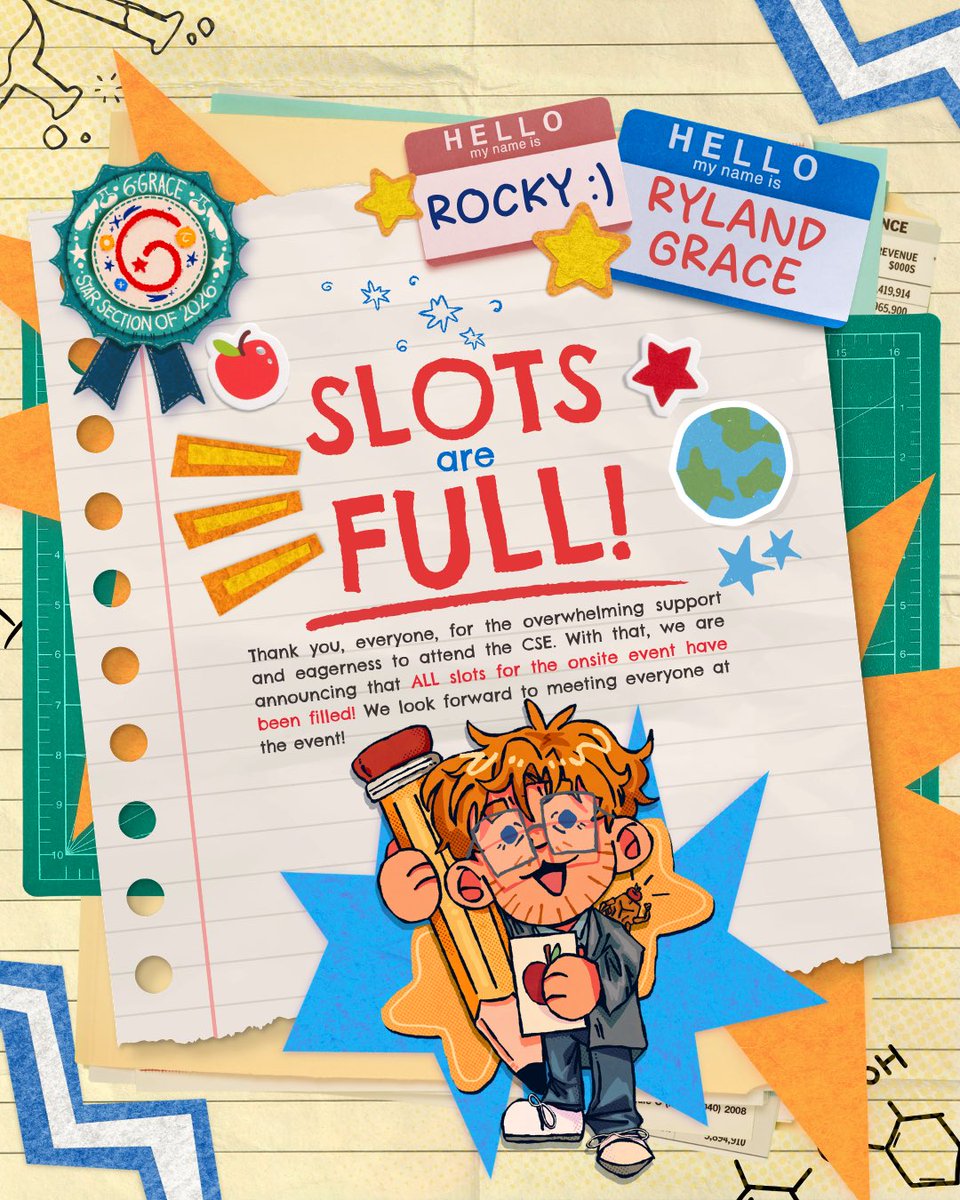 petrovaPH_CSE's tweet photo. All slots for this semester have been taken and confirmed! Thank you for the overwhelming eagerness and support for #6_GRACE: Star Section of 2026! 🌟

Please check your e-mails for the final steps to officially join our growing classroom. 📚🍎

See you all in class! https://t.co/wtZW11K15t