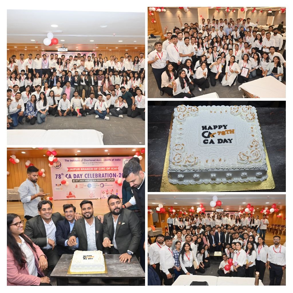 CAVijayAgrawal's tweet photo. 🎂 Celebrating #CA_Day 2026 with the #ICAI #Jaipur_Branch!
Proud to be part of a profession that serves as the backbone of our nation's economy. Today, we marked this special occasion with a wonderful #Cake_Cutting ceremony alongside our esteemed colleagues and peers.
#CADay https://t.co/7WO40Byorf