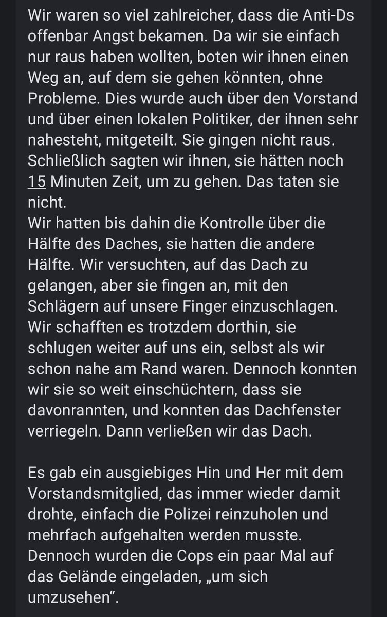 KaterHofmann's tweet photo. So schildern die stabilen internationalistischen Antifaschisten vom La Casa die Ereignisse mit den deutschen Zionisten.
Die sogenannten "Antideutschen" sollte man konsequent deutsche Luschen oder Ethnonationalisten nennen. #B0507 https://t.co/I8UsrSx7of