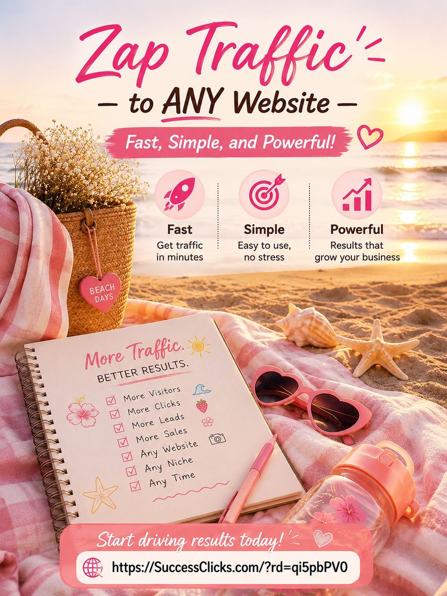 DanoEnterprises's tweet photo. 🚀 Want more visitors to your website?

✨ More traffic. More clicks. More opportunities.

👉 Start here: [https://t.co/RSxfqNfDFG)

#WebsiteTraffic #TrafficGeneration #DigitalMarketing #AffiliateMarketing #OnlineBusiness #WorkFromHome #Entrepreneur #LeadGeneration #MarketingTool https://t.co/Ijd4W3CeLL