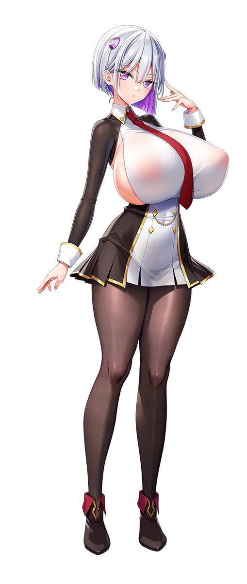 RioAkagi's tweet photo. 原画担当者からプチひとことコーナー⭐️セプテムちゃんは恒例ボブ！インナーカラー🩷お目目はまつ毛少なめでスッキリで上まつ毛がかなり幅細め。頭頂部〜サイドにかけての骨を張り出さないように描くのがムズイ！ﾃﾞﾓそれがボブの可愛さ！
おっぱいスパイ学園⭐️byみふくふぁくとりーさん@milkfactory_ https://t.co/7WasmbCUNW