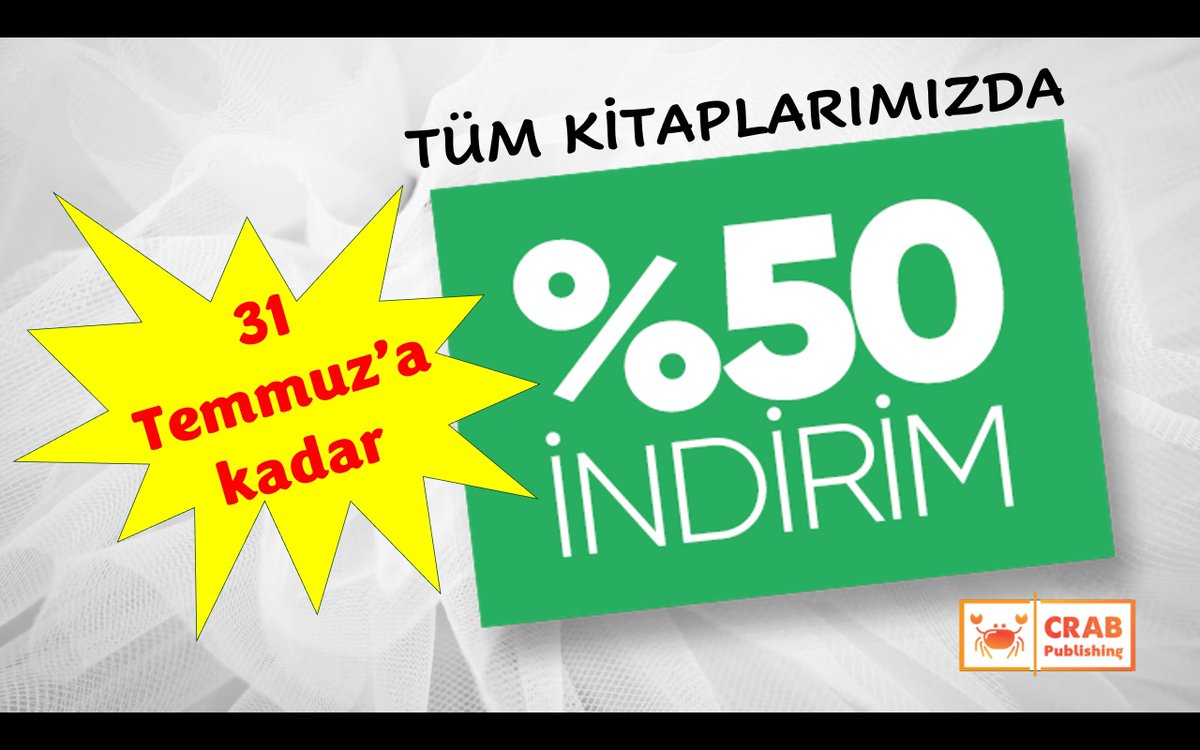 crabpublishing's tweet photo. Smashwords platformundaki tüm kitaplarımız 3⃣1⃣ Temmuz'a kadar %5⃣0⃣ indirimli...

Kitaplarımıza aşağıdaki linkten ulaşabilirsiniz...

👇👇👇
https://t.co/KF3EmU7L9c https://t.co/B62Dm7oWPD