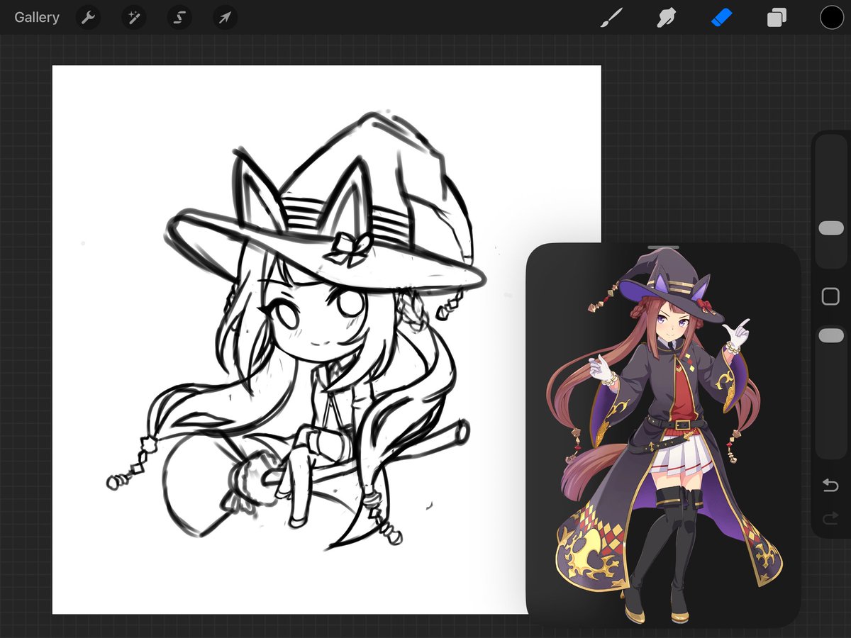 _mochizuu_'s tweet photo. Chibi sweep tosho sketch https://t.co/3hhqcFlgAs
