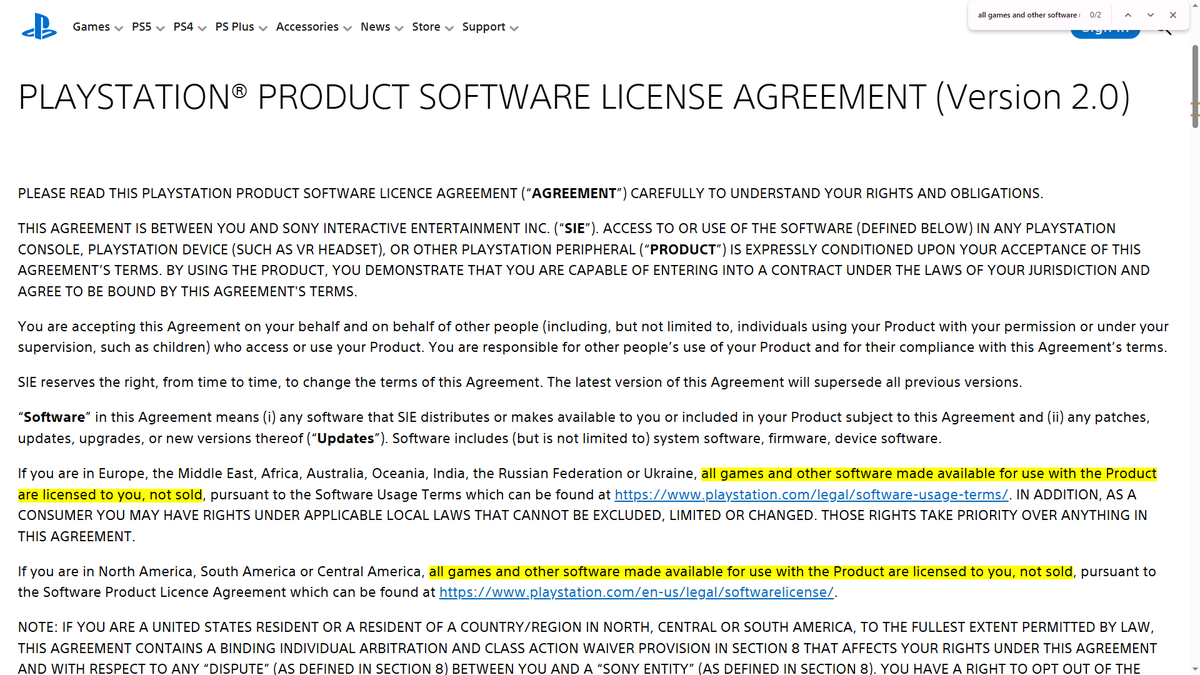 mrdeliveryz's tweet photo. I don't know why you guys shit yourselves over Playstation not making discs from 2028 ... because for YEEEEEEARS now you didn't actually BUY the games, you rent them .. even if you buy the disc ... it's an illusion of ownership!

This goes for Playstation, Battle .net and Steam ... and so on.

... sorry guys ... read more ..

Playstation
"... all games and other software made available for use with the Product are licensed to you, not sold ..."
source:
https://t.co/o76fU9iBTx

Steam
"The Content and Services are licensed, not sold. Your license confers no title or ownership in the Content and Services."
source:
https://t.co/KwB8a5Z7Tg

Battle .net
"Your use of the Platform is licensed, not sold, to you, and you hereby acknowledge that no title or ownership with respect to the Platform or the Games is being transferred or assigned..."