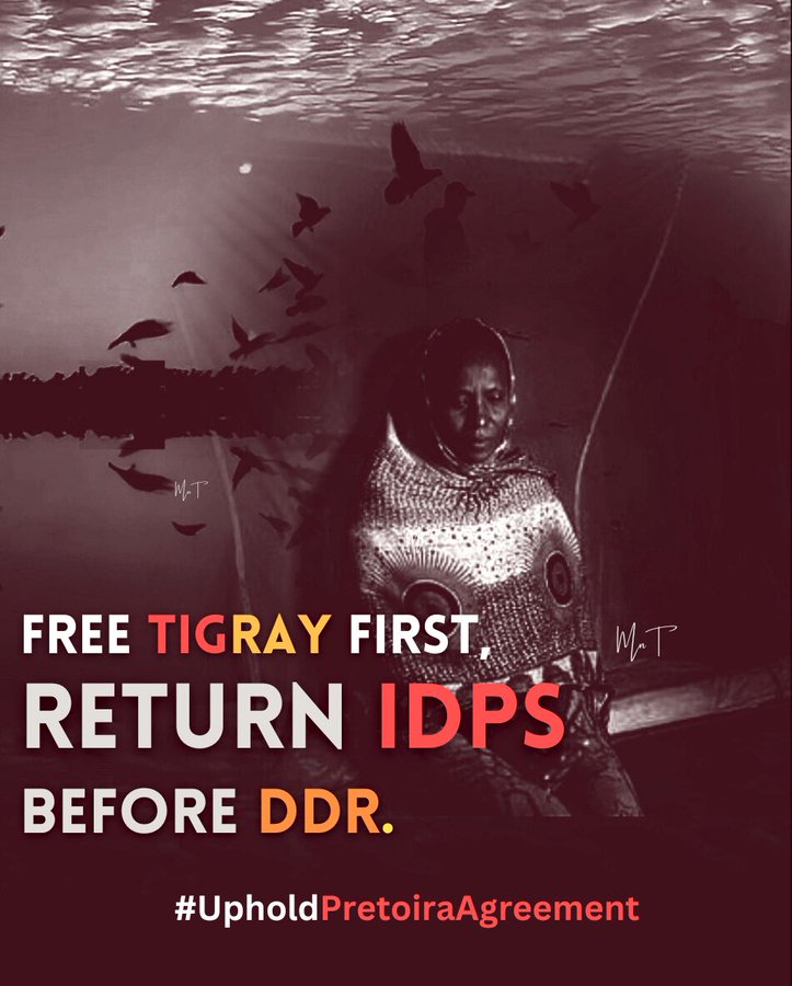 Romhai_H's tweet photo. Day 2070 of the #TigrayGenocide:

The #Pretoria peace agreement, which ended the #Tigray war, means the return of displaced people to their homes.
Yet #Tigrayan IDPs are still suffering in make shift camps.

#BringBackHomeTigrayRefugees https://t.co/ocCYR7BmEQ