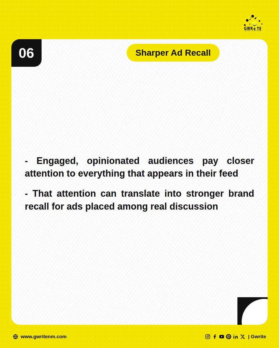 gwritenm's tweet photo. For advertisers, that means fewer wasted impressions and more eyes with real buying power.

Swipe through to see why X might be the sharpest B2B ad channel you're underusing ➡️

💬 Are you advertising on X yet? Tell us below.

📌 Save this for your next media planning session. https://t.co/6EFKeU3mrq