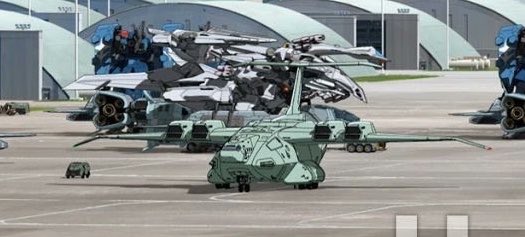 Zガンダムでアムロがアッシマーにぶつけた輸送機のディテールアップ版