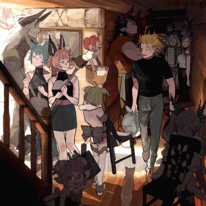 furuyorufu's tweet photo. グラサイ大掃除デーがあると判明し嬉しいのでこの絵を再掲してもよいでしょうか https://t.co/CTnzNTGipd