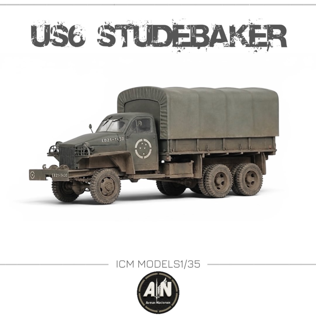 MarciusCosta1's tweet photo. US6 G-630 Studebaker (VTNE) - ICM Models 1/35 #plastimodelismo #studebaker #exercitobrasileiro #us6 #militaryhistory. https://t.co/bMspWIcIES