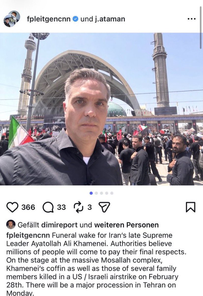 NiohBerg's tweet photo. I'm repeating this for everyone:

The islamic regime in Iran will NEVER allow Western journalists in unless they agree to parrot regime talking points and interview state approved people. 

CNN is fake fucking news. https://t.co/QbtaSQarrH