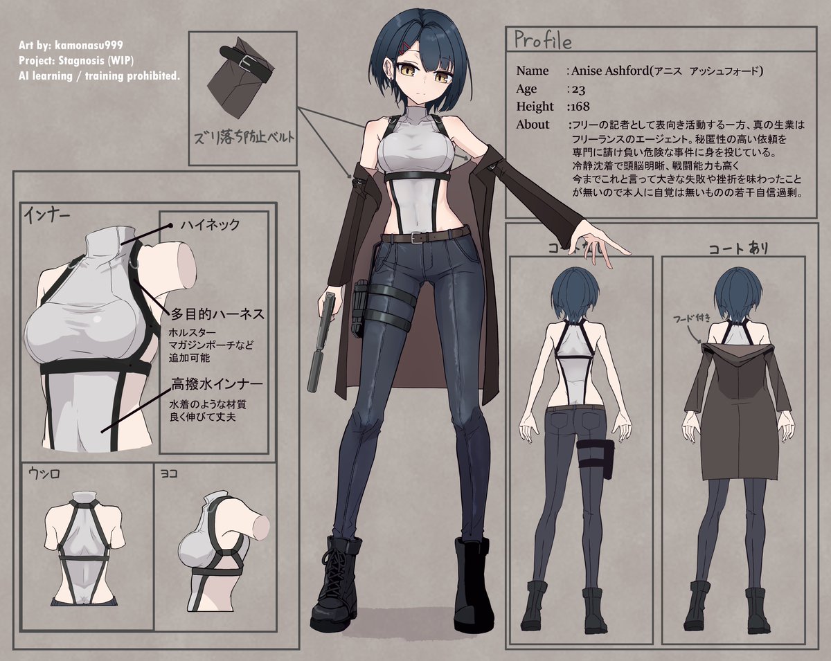 kamonasu999's tweet photo. #OC
開発中のゲームに実装予定のキャラクターの設定画 https://t.co/0V6v9QfEEL