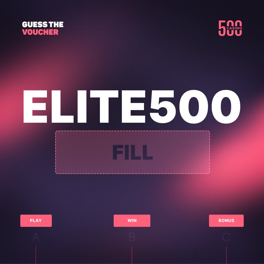 500Casino's tweet photo. Can you add the missing word and claim the voucher on 500Casino for some balance? 💸 

🔁+ comment your 500ID if you missed this voucher drop! https://t.co/ZlLkvvqKhh