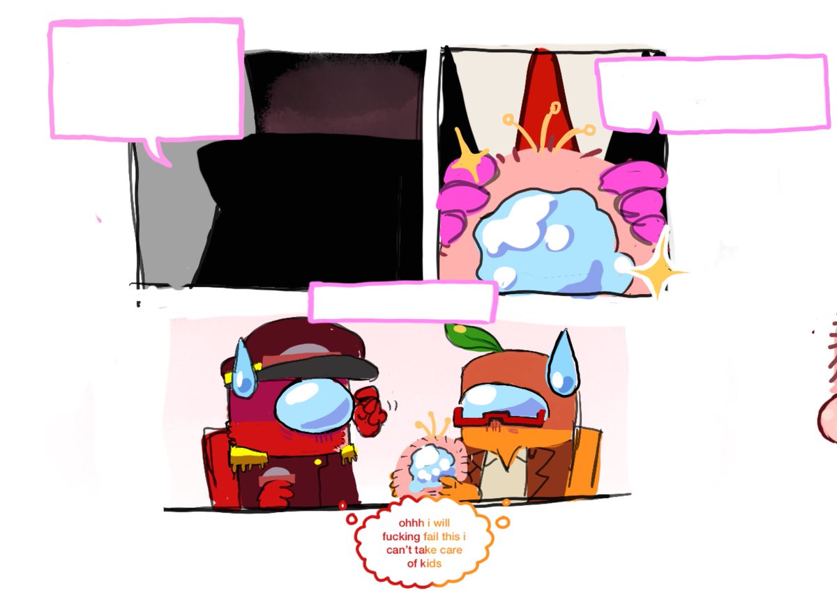 yumeblox's tweet photo. originally  blossom was jokingly made for this redorange comic where pink gives them a weird task of babysitting “their kid” together but i couldnt bare to finish it … :’) https://t.co/lCKIIGefCs